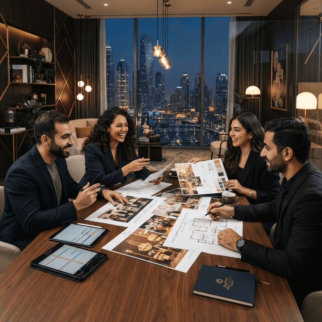 The Vulture Events team planning an event in Dubai